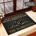 Luvingrace L87 Vintage Monogram Collection As For My House Personalized Doormat