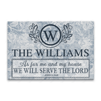Printfamily L90 Floral Monogram Collection As For My House Personalized Doormat
