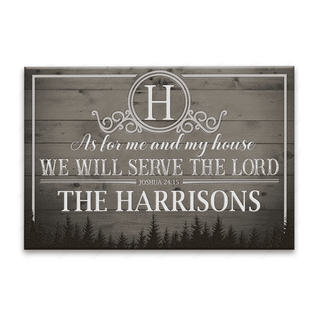 Luvingrace L99 Vintage Monogram Collection As For My House Personalized Doormat