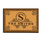 Luvingrace M01 Vintage Monogram Collection Family Name Personalized Doormat