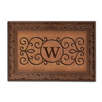 Luvingrace M08 Vintage Monogram The First Letter of Family Name Personalized Doormat
