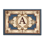 Printfamily M10 Vintage Monogram The First Letter of Family Name Personalized Doormat