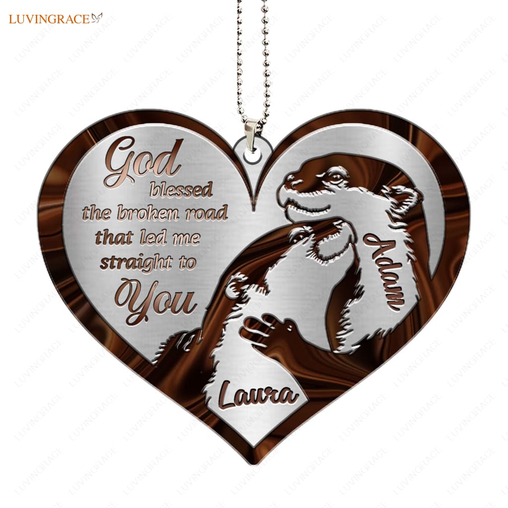 Luvingrace M101 Otter Couple God Blessed Personalized Ornament