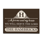 Printfamily M102 Decorative Monogram Collection As For My House Personalized Doormat