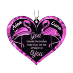Luvingrace M103 Flamingo Couple God Blessed Personalized Ornament