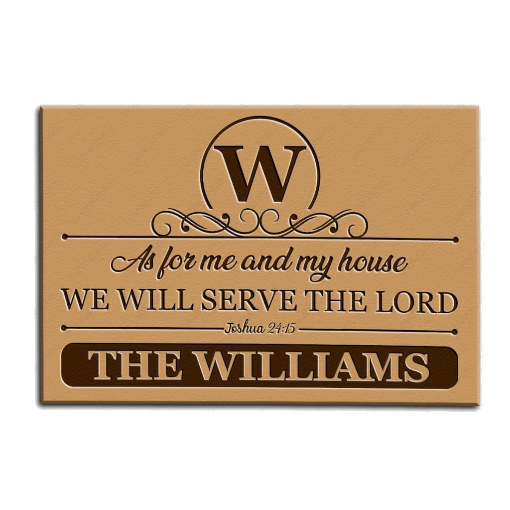 Luvingrace M103 Vintage Monogram Collection As For My House Personalized Doormat