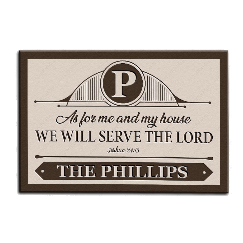 Luvingrace M104 Elegant Monogram Collection As For My House Personalized Doormat