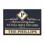 Printfamily M105 Luxury Monogram Collection As For My House Personalized Doormat