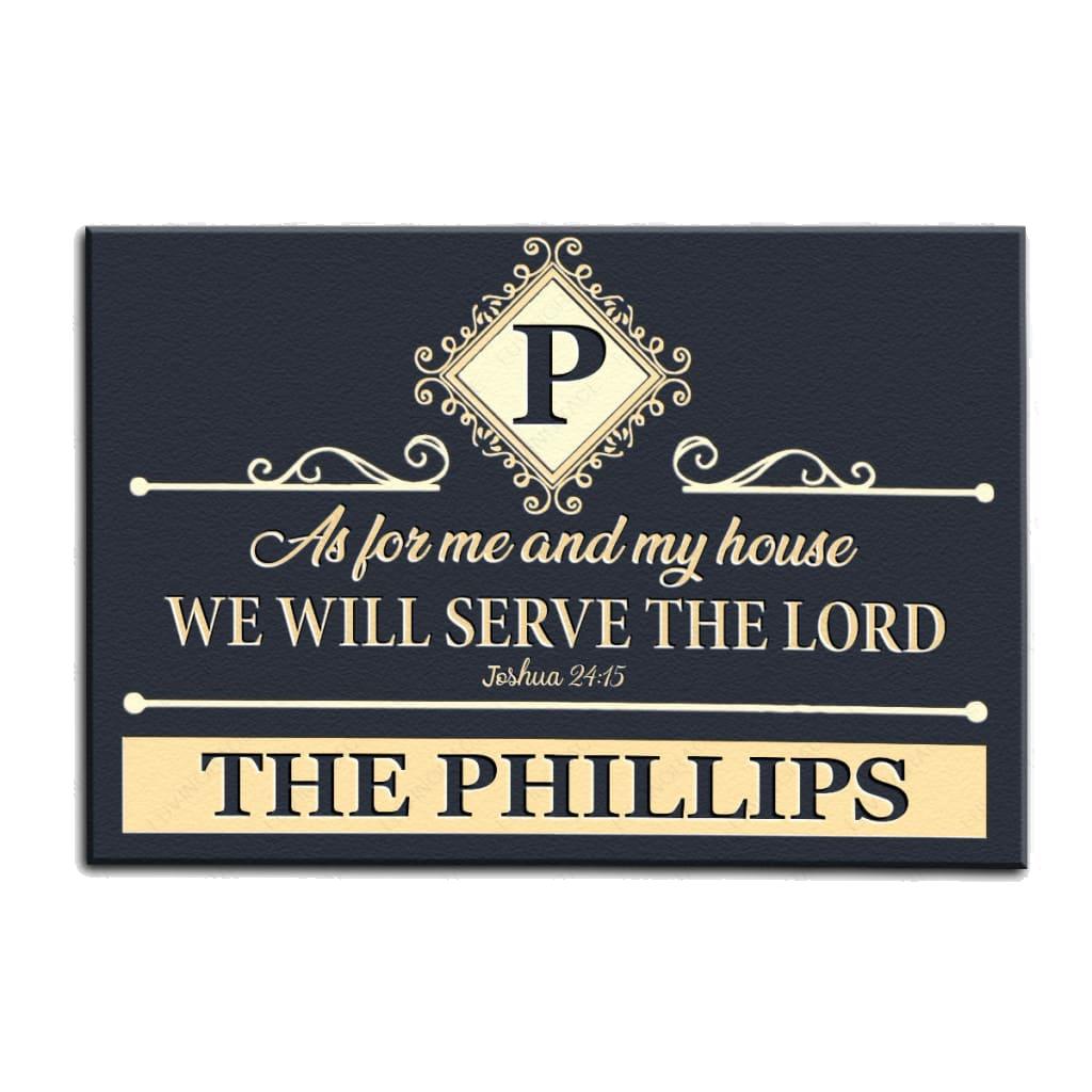Luvingrace M105 Luxury Monogram Collection As For My House Personalized Doormat