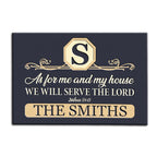 Printfamily M106 Luxury Monogram Collection As For My House Personalized Doormat