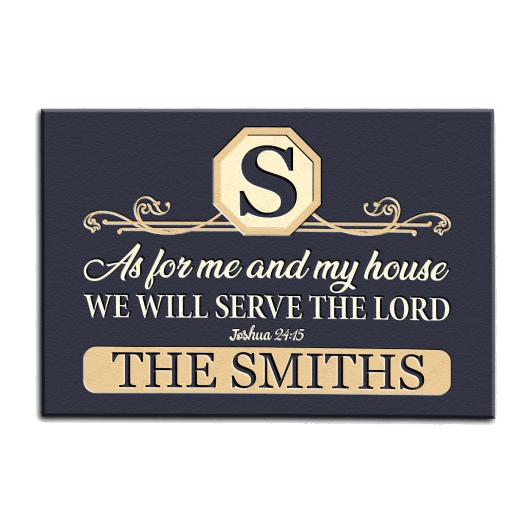 Luvingrace M106 Luxury Monogram Collection As For My House Personalized Doormat