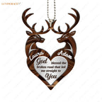 Printfamily M107 Deer Couple God Blessed Personalized Ornament