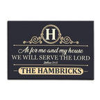 Printfamily M107 Luxury Monogram Collection As For My House Personalized Doormat
