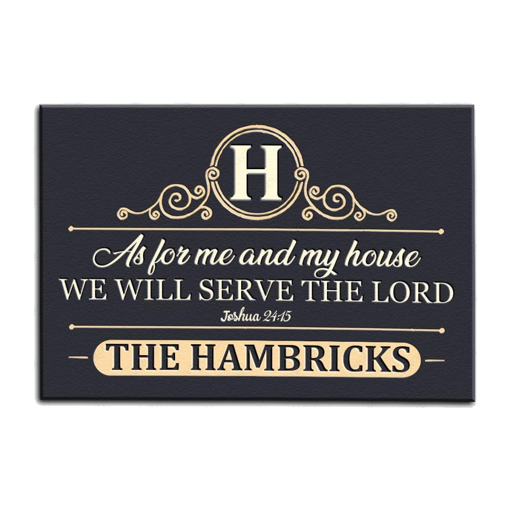 Luvingrace M107 Luxury Monogram Collection As For My House Personalized Doormat