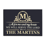 Printfamily M108 Luxury Monogram Collection As For My House Personalized Doormat