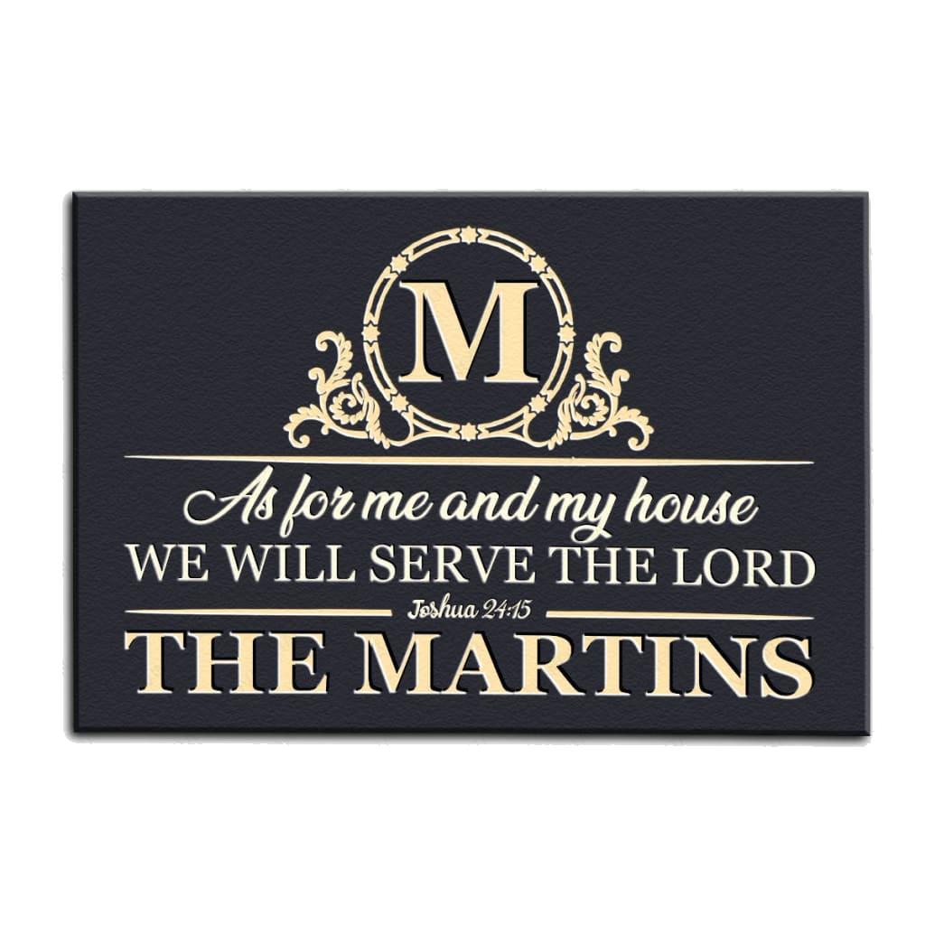 Luvingrace M108 Luxury Monogram Collection As For My House Personalized Doormat