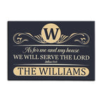 Printfamily M109 Luxury Monogram Collection As For My House Personalized Doormat