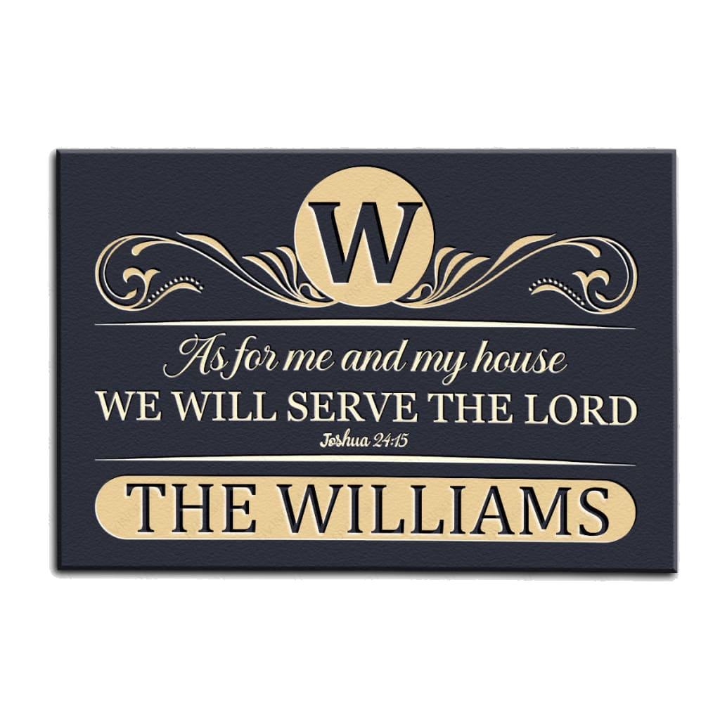 Luvingrace M109 Luxury Monogram Collection As For My House Personalized Doormat