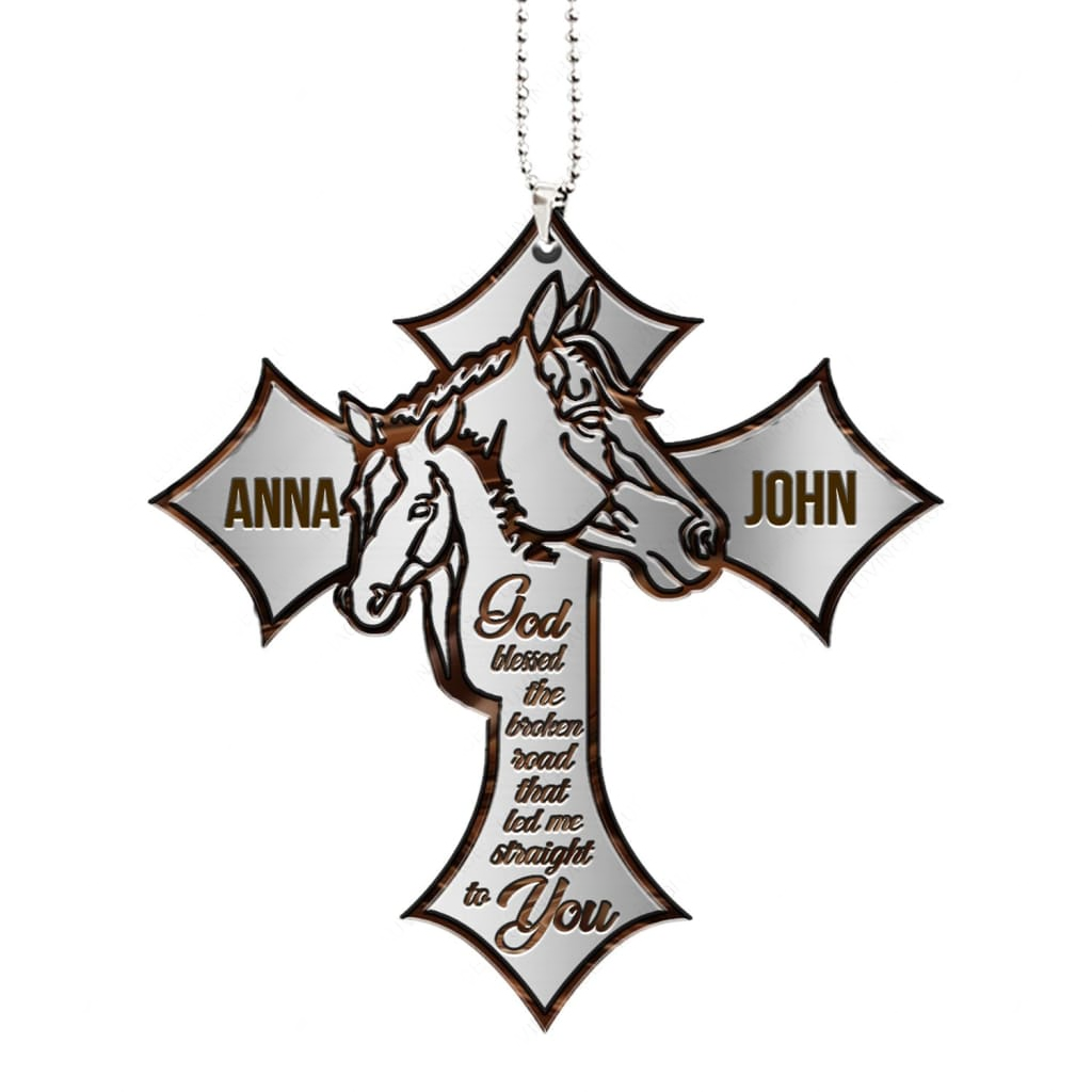 Luvingrace M11 Horse Couple God Blessed Personalized Ornament