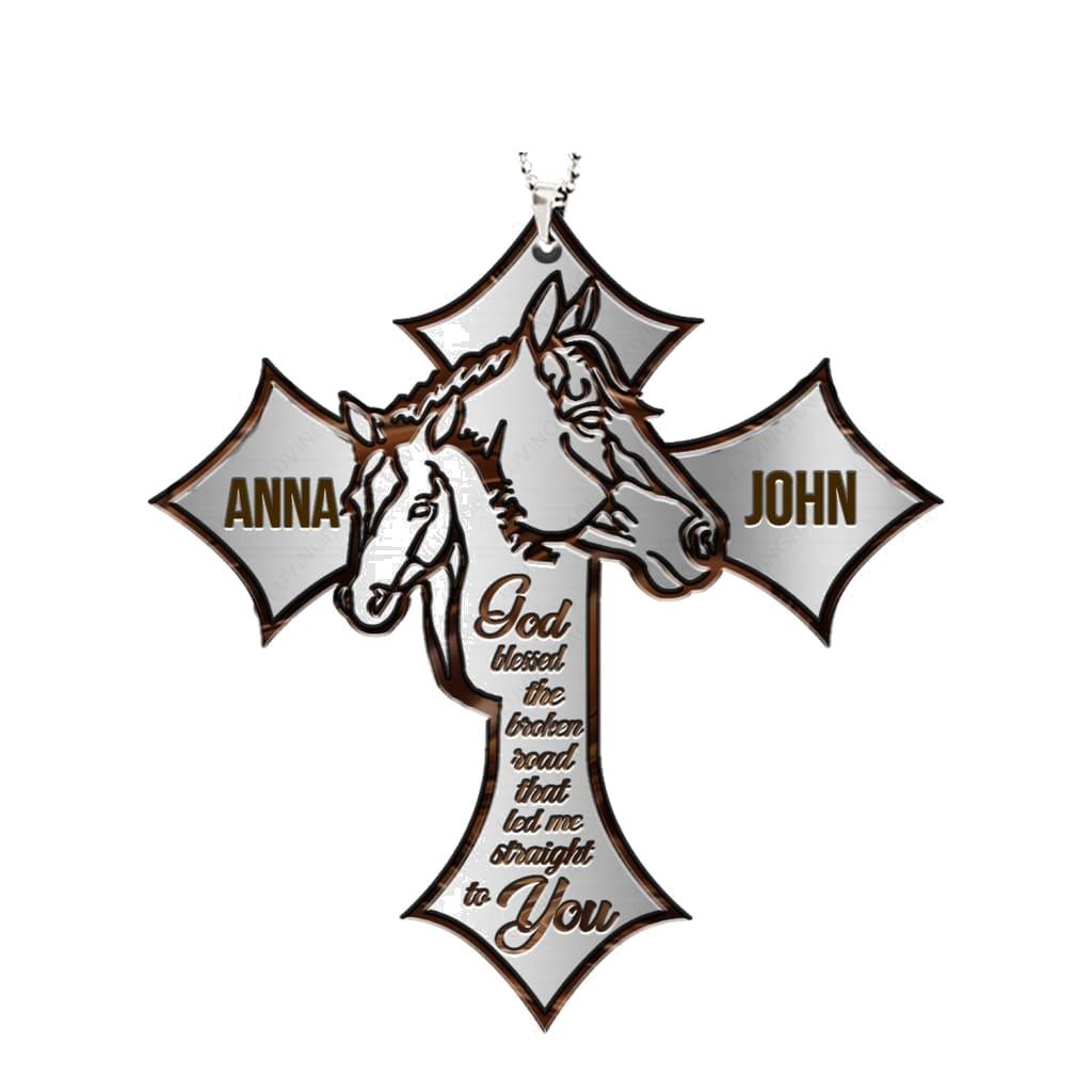 Luvingrace M11 Horse Couple God Blessed Personalized Ornament