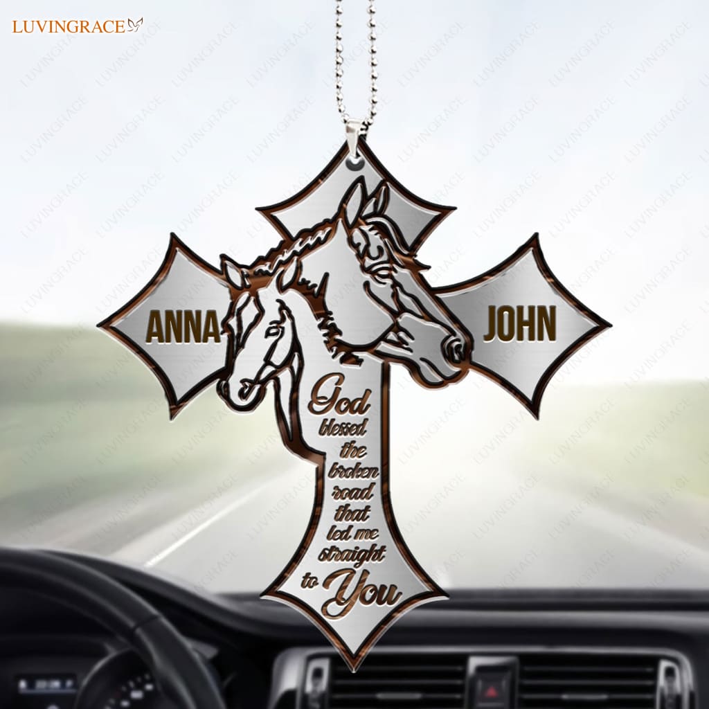 Luvingrace M11 Horse Couple God Blessed Personalized Ornament