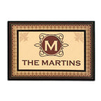 Luvingrace M11 Vintage Monogram Collection Family Name Personalized Doormat