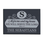 Printfamily M110 Elegant Monogram Collection As For My House Personalized Doormat