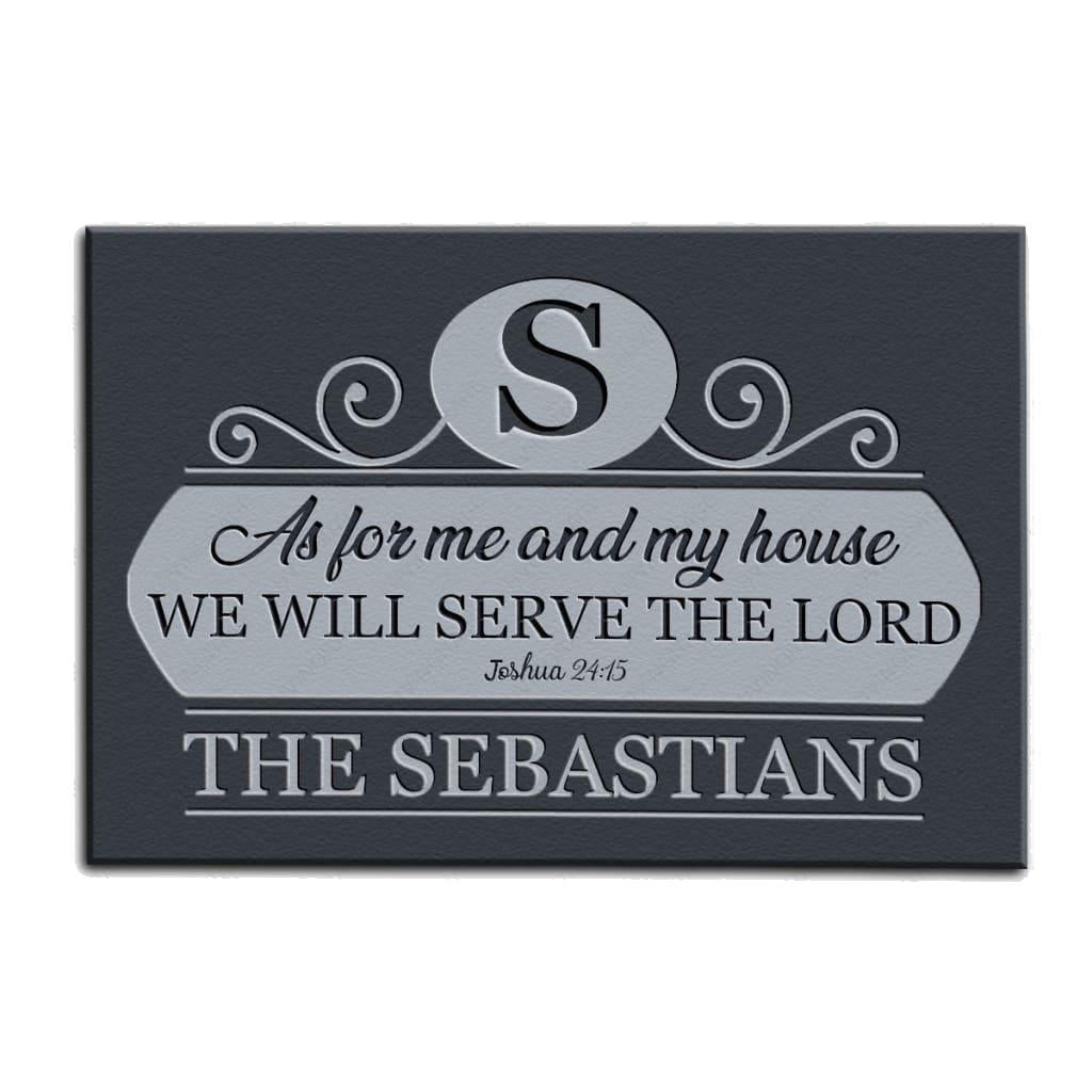 Luvingrace M110 Elegant Monogram Collection As For My House Personalized Doormat