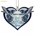 Printfamily M110 Hummingbird Couple God Blessed Personalized Ornament
