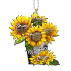 Printfamily M122 Sunflower God Says You Are Ornament