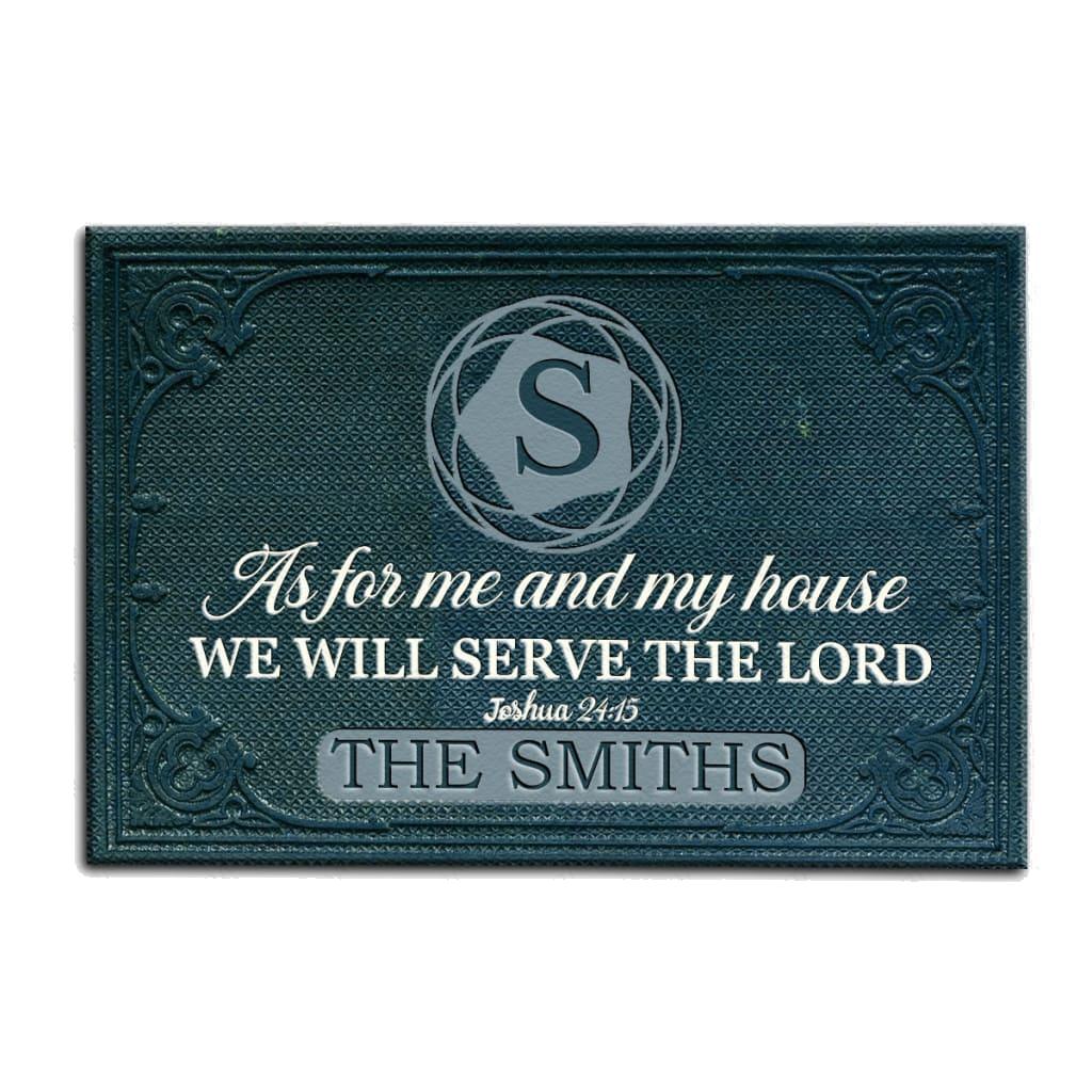 Luvingrace M13 Vintage Monogram Collection As For My House Personalized Doormat