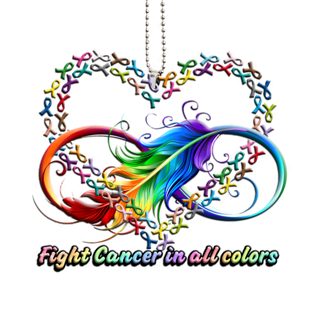 Printfamily M134 Fight Cancer In All Colors Ornament