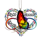 Luvingrace M135 Butterfly Fight Cancer In All Colors Ornament