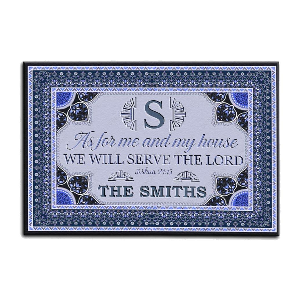 Luvingrace M14 Vintage Monogram Collection As For My House Personalized Doormat