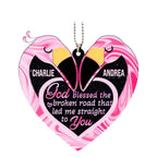 Luvingrace M17 Flamingo Couple God Blessed Personalized Ornament