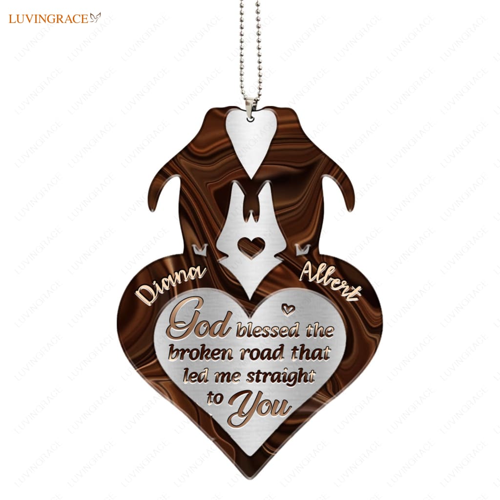 Luvingrace M18 Penguin Couple God Blessed Personalized Ornament