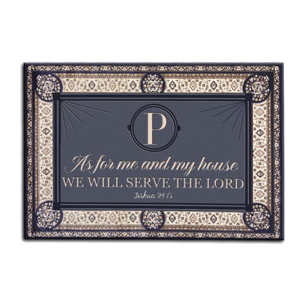 Luvingrace M18 Vintage Monogram Collection As For My House Personalized Doormat