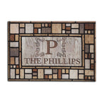 Luvingrace M19 Elegant Monogram Collection Family Name Personalized Doormat