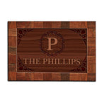 Luvingrace M20 Elegant Monogram Collection Family Name Personalized Doormat