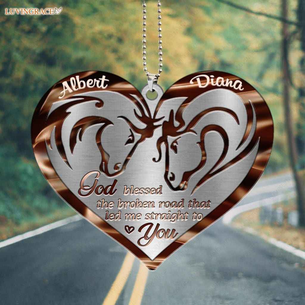 Luvingrace M20 Horse Couple God Blessed Personalized Ornament
