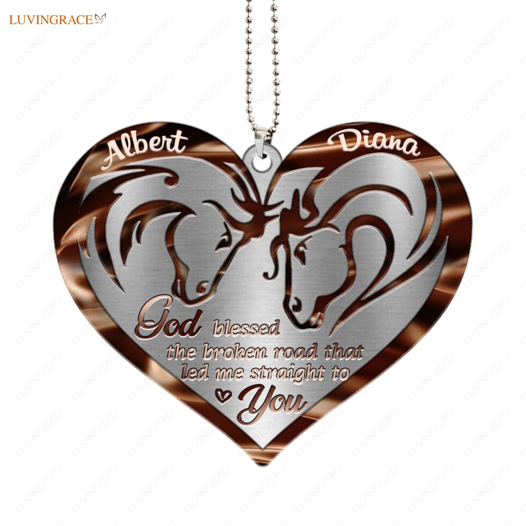 Luvingrace M20 Horse Couple God Blessed Personalized Ornament