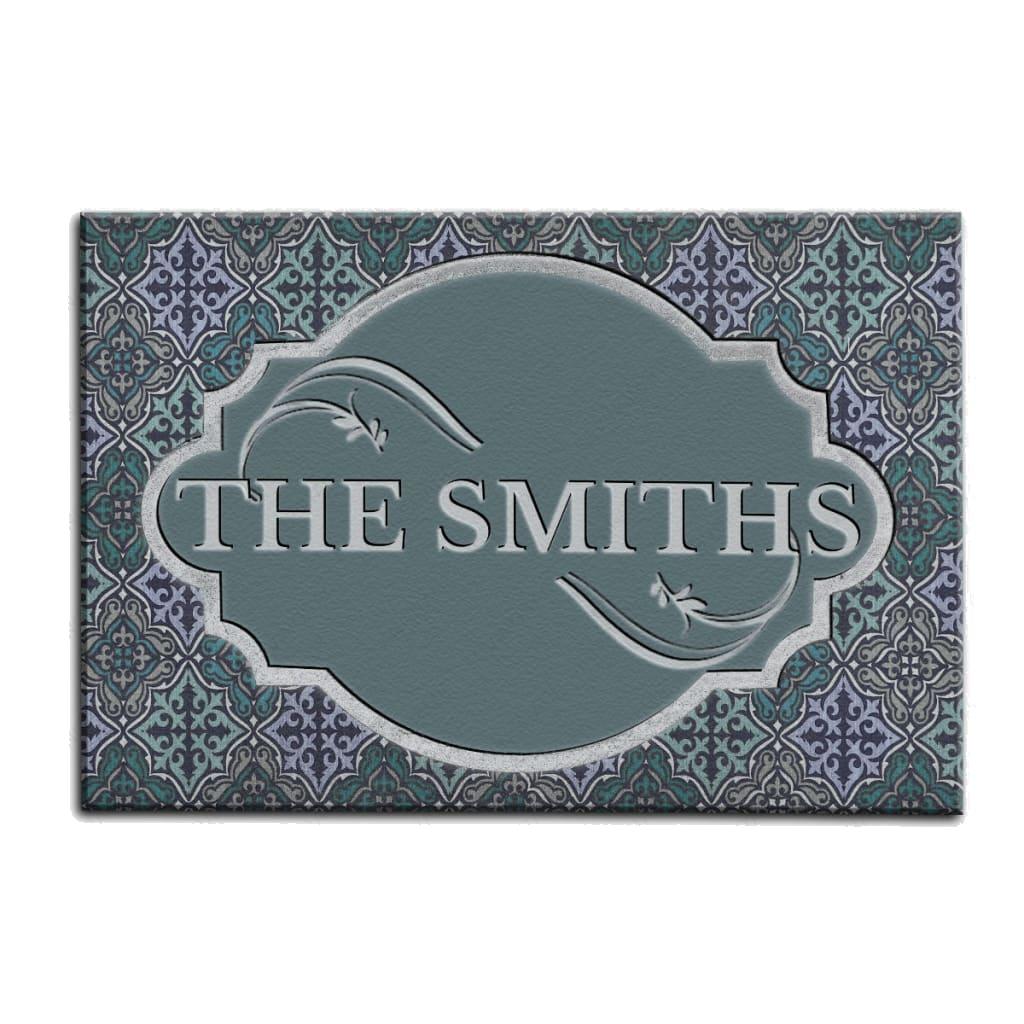 Luvingrace M21 Decorative Monogram Collection Family Name Personalized Doormat