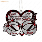 Printfamily M21 Wedding Anniversary God Blessed Personalized Couple Ornament