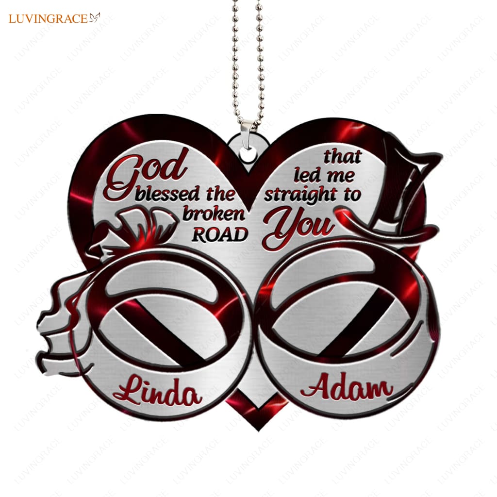 Luvingrace M21 Wedding Anniversary God Blessed Personalized Couple Ornament