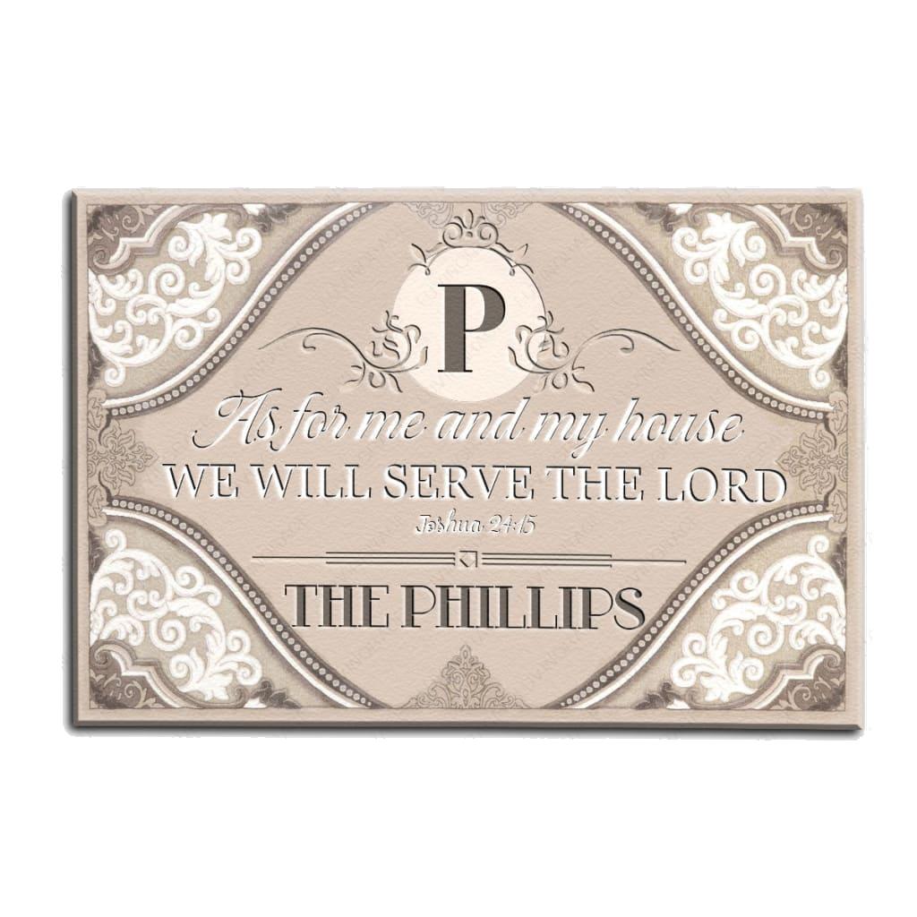 Luvingrace M22 Decorative Monogram Collection As For My House Personalized Doormat