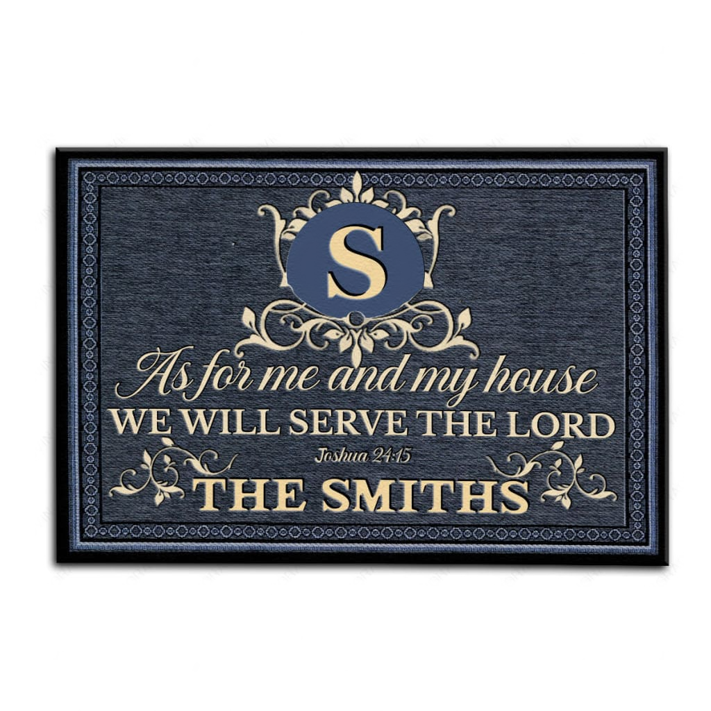 Printfamily M23 Decorative Monogram Collection As For My House Personalized Doormat