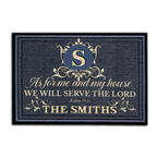 Printfamily M23 Decorative Monogram Collection As For My House Personalized Doormat