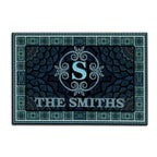 Luvingrace M24 Elegant Monogram Collection Family Name Personalized Doormat