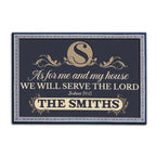 Printfamily M25 Decorative Monogram Collection As For My House Personalized Doormat