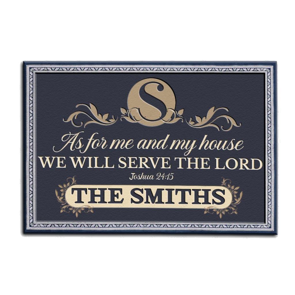 Luvingrace M25 Decorative Monogram Collection As For My House Personalized Doormat